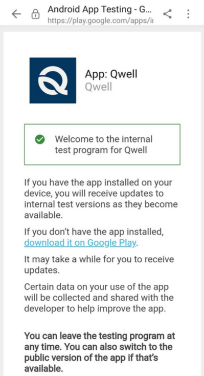 free Qwell headband testflight app andriod for ADHD
