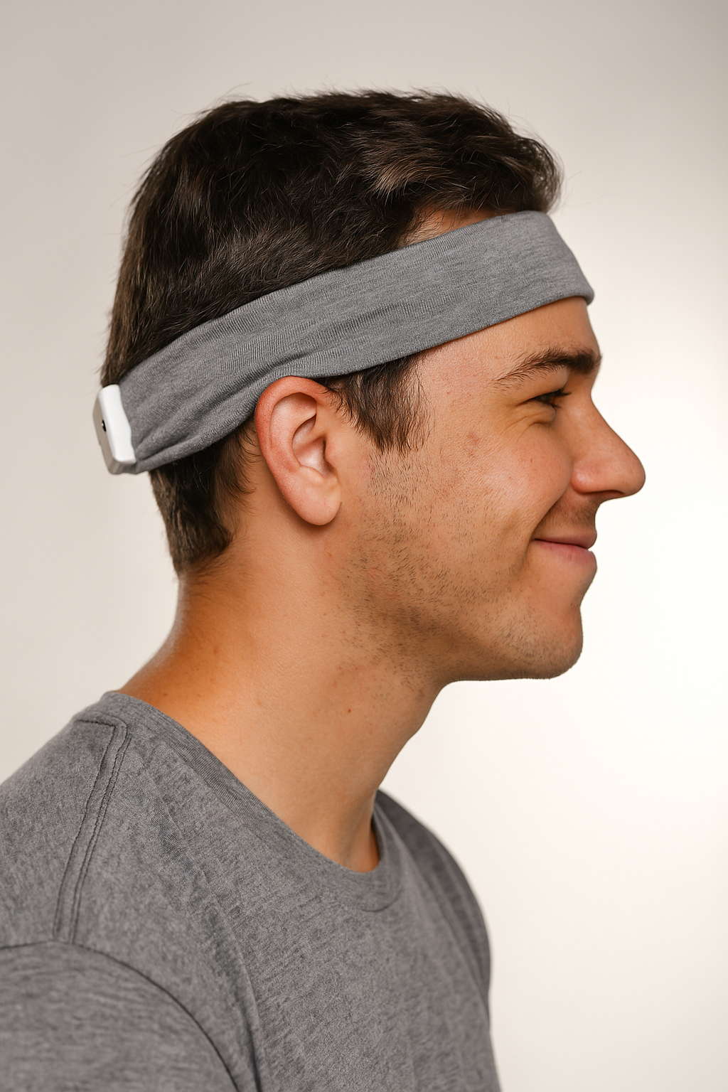 Profile photo, man wearing Qwell headband to help ADHD reduce symptoms